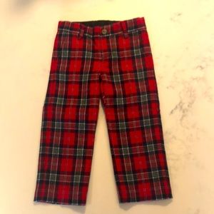 Janie and Jack plaid holiday pants.